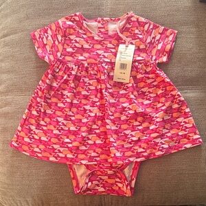 Vineyard VinesPink and Orange Baby Dress with Onesie